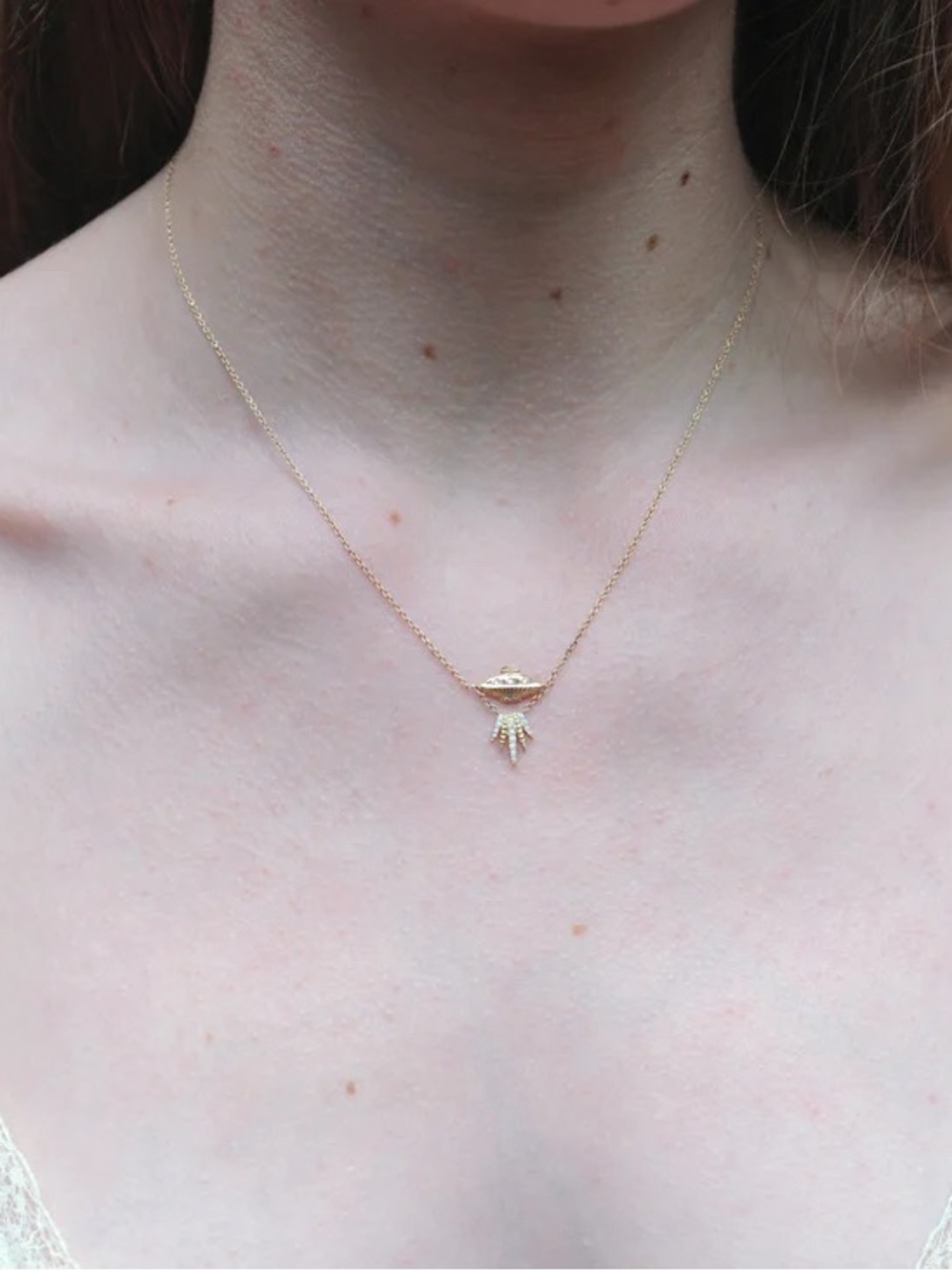 Sofia Zakia Tender Abduction UFO Diamond Necklace - Picture 3 of 7
